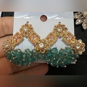 Blue stones earrings